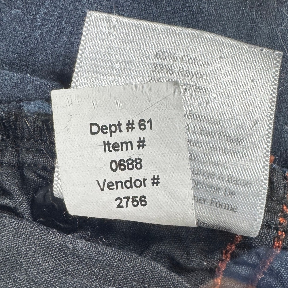 Eddie Bauer Slightly Curvy Slim Straight Pants Women 12 Blue Stretch Casual Navy - Picture 13 of 15